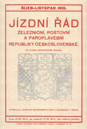 "Brožura jízdní řád říjen 1919"